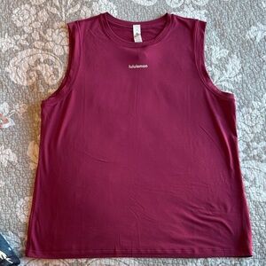Lululemon Muscle Tank ~ Size 10 Spellout ~ Color Maroon